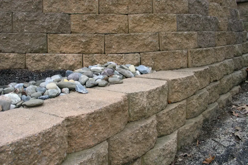 Stone Walls Christchurch retaining wall built by the best stone walls company in Christchurch using durable block layers